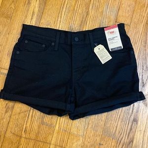 Black jean shorts from Levi’s